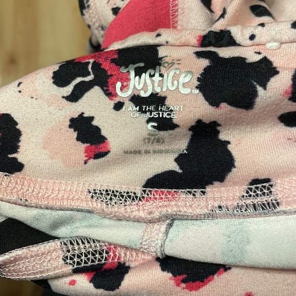 Justice yoga/workout leopard print pants GUC - Picture 3 of 7